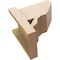 Ekena Millwork 8-in W x 12-in D x 12-in H Funston Slat Rough Cedar Woodgrain TimberThane Outlooker, Primed Tan OUTUR080X12X12FST24RCPR - alternate 6